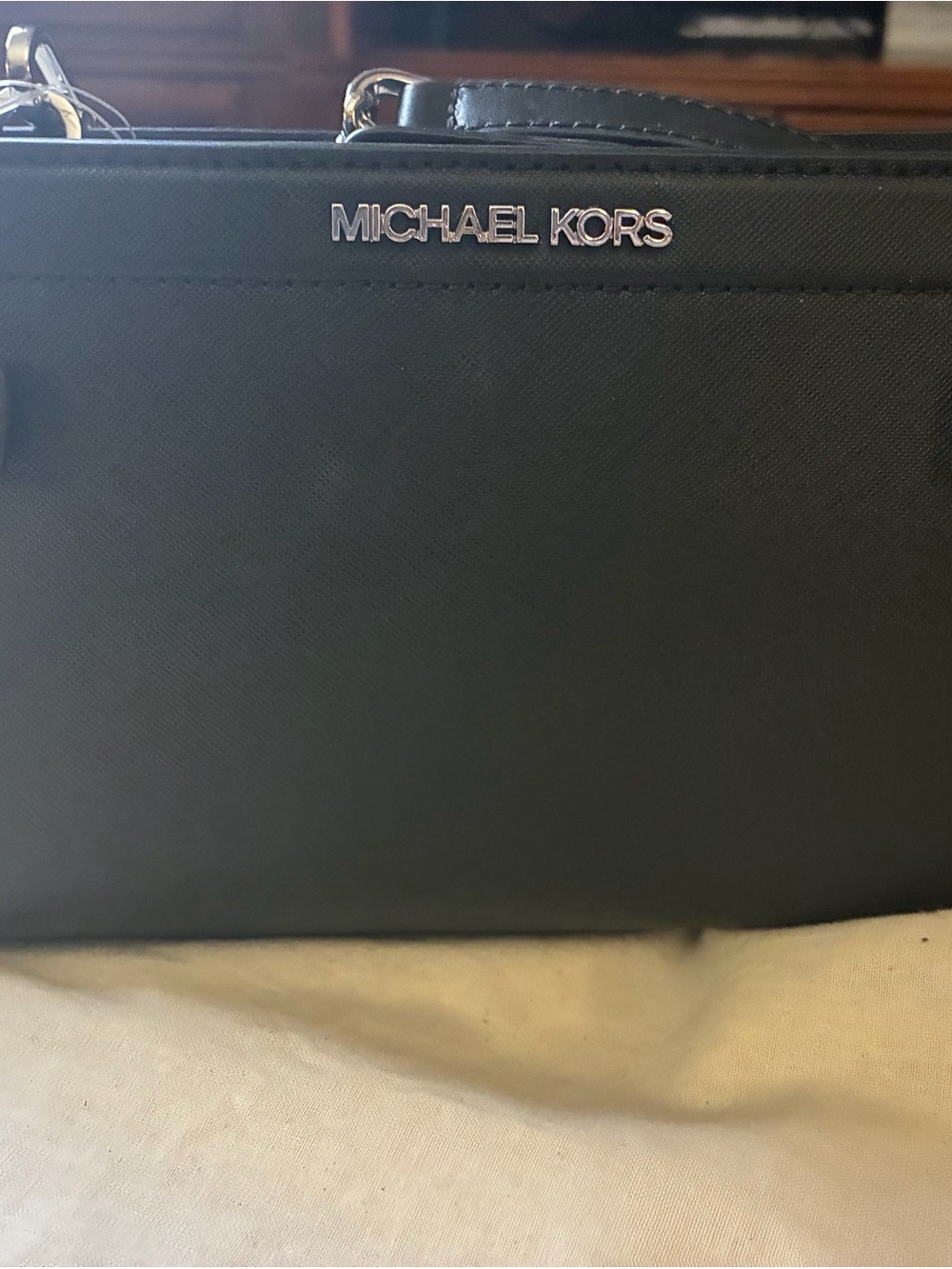 Michael Kors Rayne Small Black Leather Crossbody Bag NWT